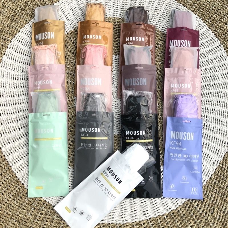 Masker Mouson KF94 4Ply Sachet isi 10 Pcs Mouson Mask KF94 4 Ply 3D Protection model EVO 3D / Sensi Convex