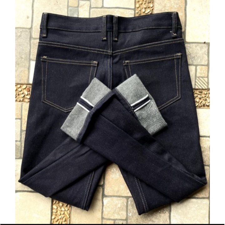 Celana Denim selvedge accent 15oz/Celana Jeans Selvedge Aceent Shell Stich Red Line 15oz Black Indigo / Celana Denim Panjang / Celana Garmen Panjang / Celana Jeans Panjang / RAW Denim / Celana Pria Terbaru murah