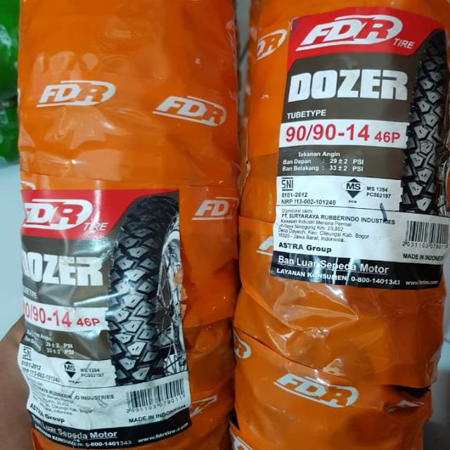 Ban Luar Belakang FDR Dozer 90 / 90 ring 14 Tube Type