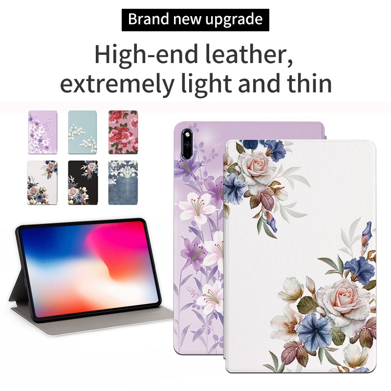 [Ready Stock] Untuk Huawei MatePad 10.8 (2020) SCMR-W09 SCMR-AL00 Fashion Tablet Pelindung Case MediaPad M6 10.8 (2019) SCM-AL09 Mekar Bunga Cantik Flip Stand Cover