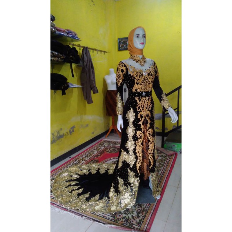 kebaya pengantin bludru slim modern || kebaya pengantin modern || kebaya pengantin bludru || kebaya 