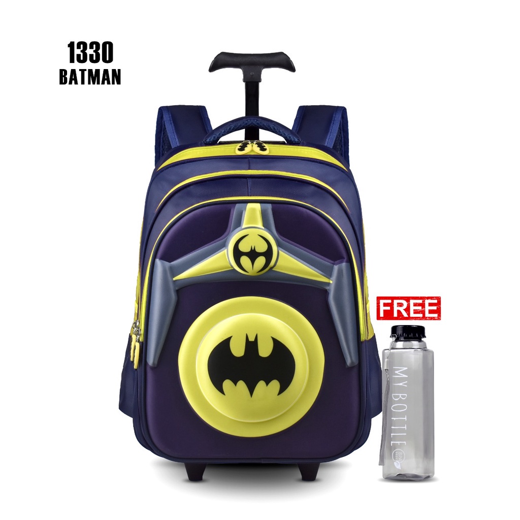Tas Trolly 1330 Tas Sekolah Anak Cowok Sekolah Tas Roda (Batman,Captain America,Iron Man,Spiderman)
