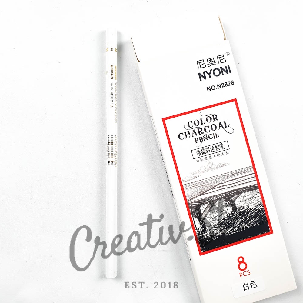 

NYONI White Charcoal Pencil Sketch Pensil Sketsa