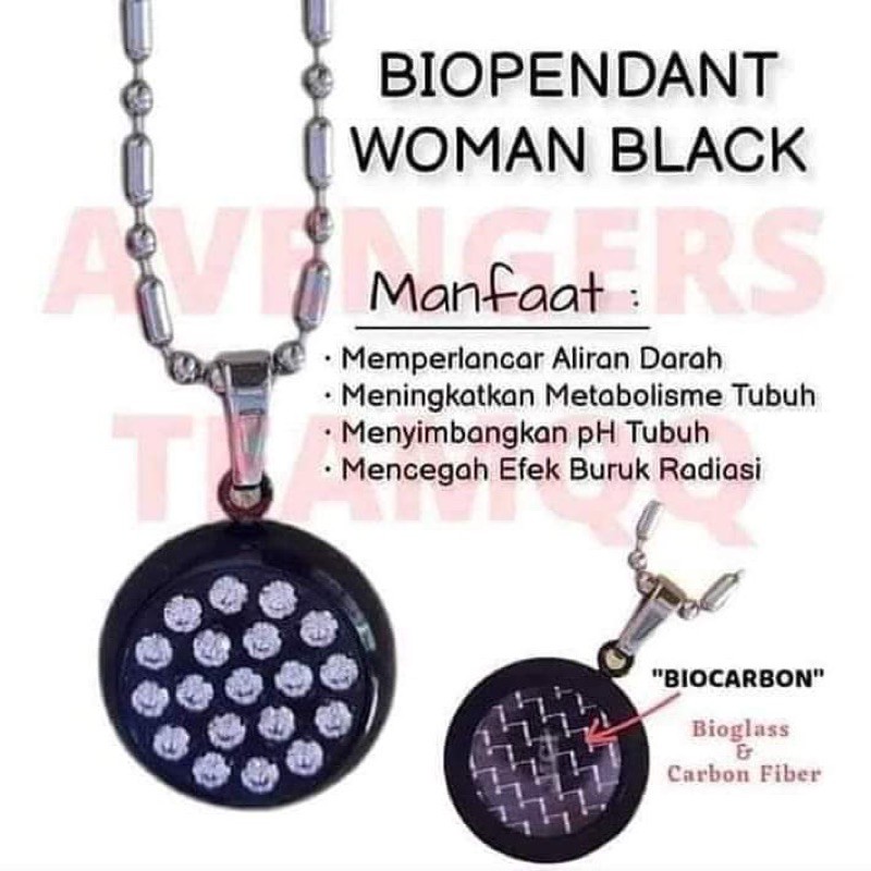 PENDANT BIOPENDANT WOMAN BLACK MCI