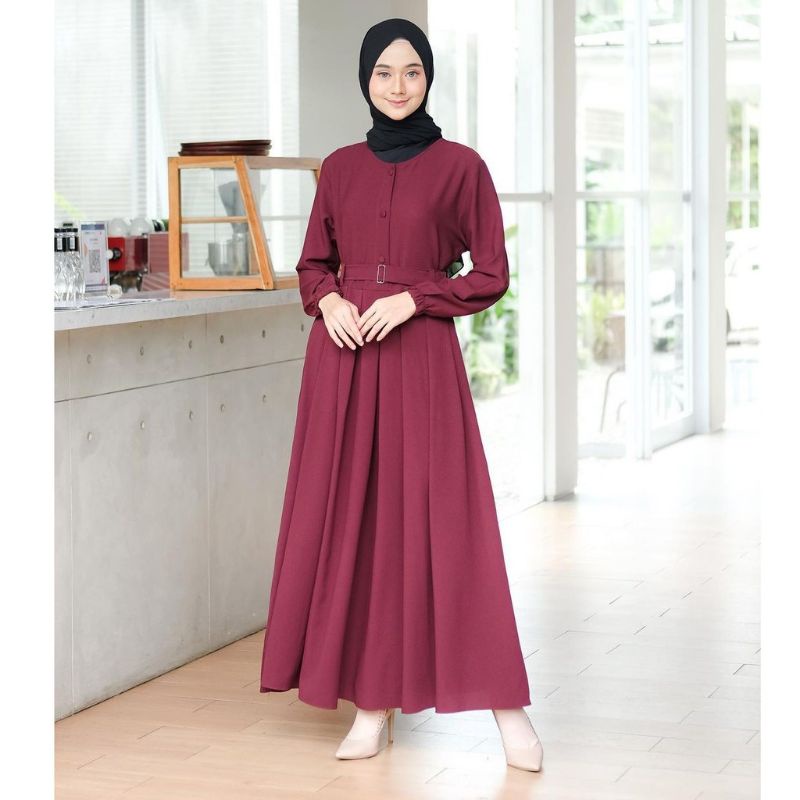 Elsa / Fashion Muslim Wanita / Gamis Lebaran Terbaru / Busui  / Baju Lebaran / Gamis Dress Wanita-6