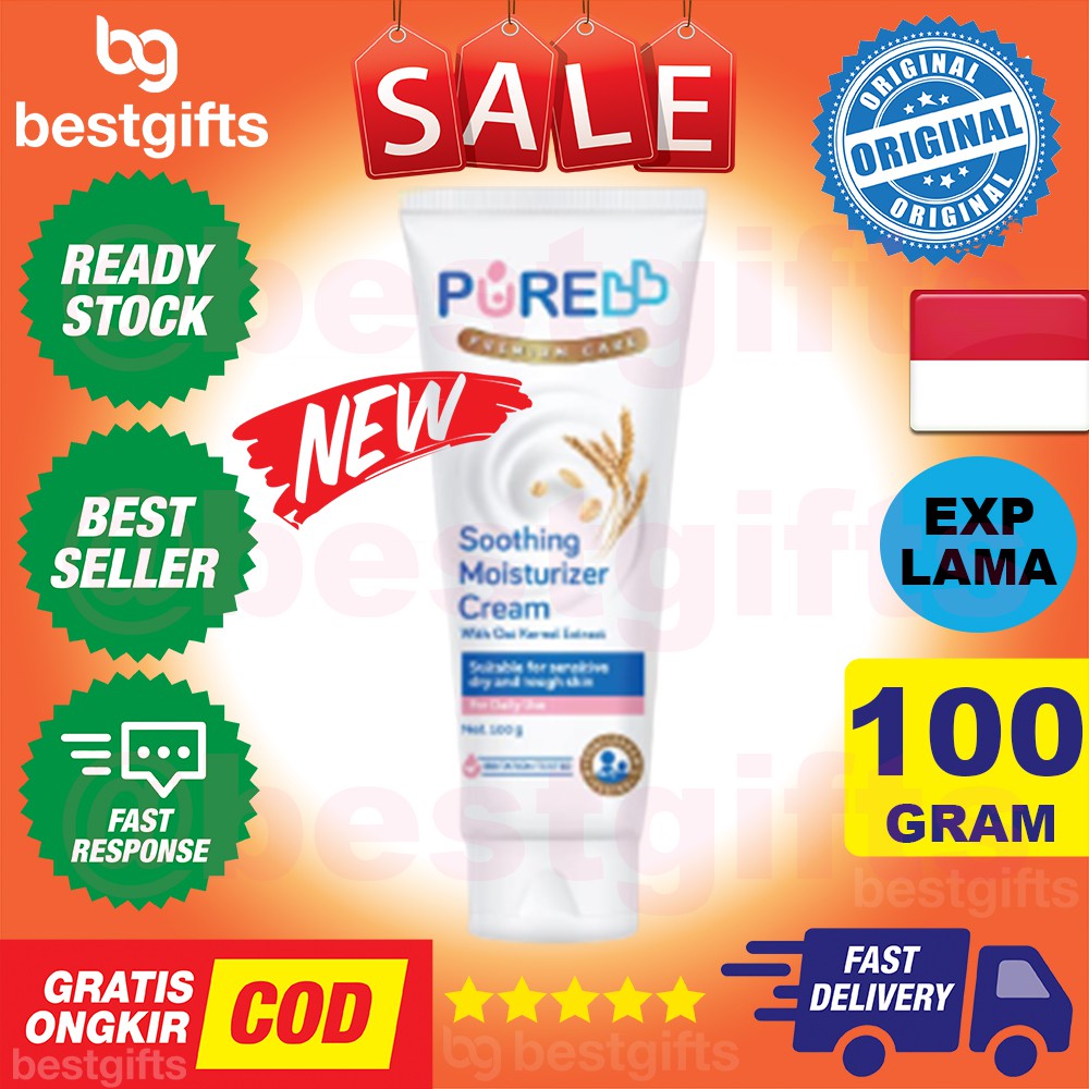 PURE BABY KIDS PUREBABY PUREKIDS SOOTHING MOISTURIZER MOISTURIZING CREAM MOISTURISER KRIM BAYI ANAK