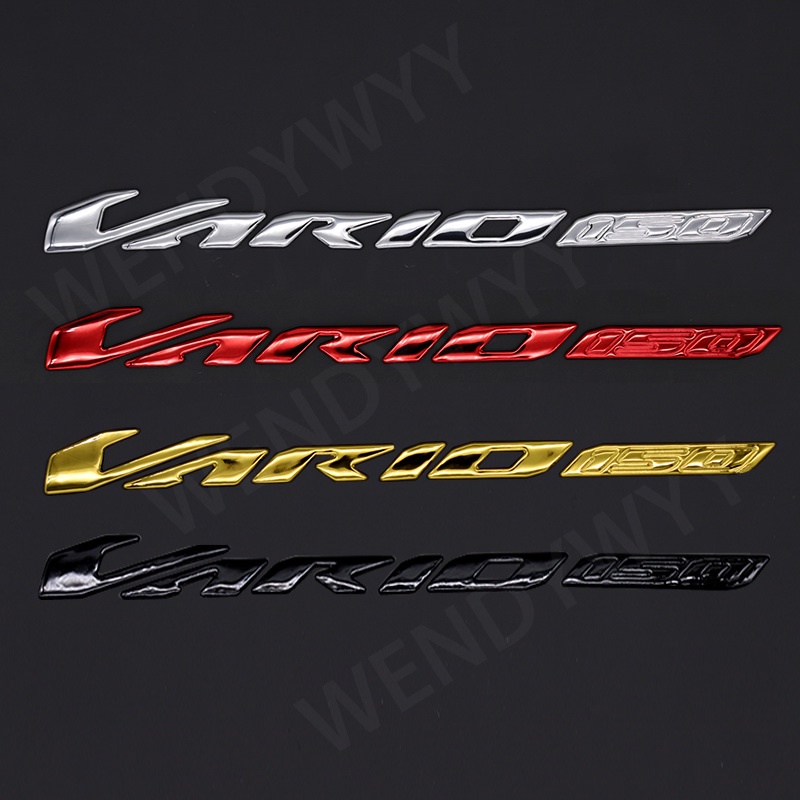 2pcs Stiker Emblem 3D 150 Bahan Plastik Lembut Warna Silver / Gold Untuk Dekorasi Motor Honda Vario