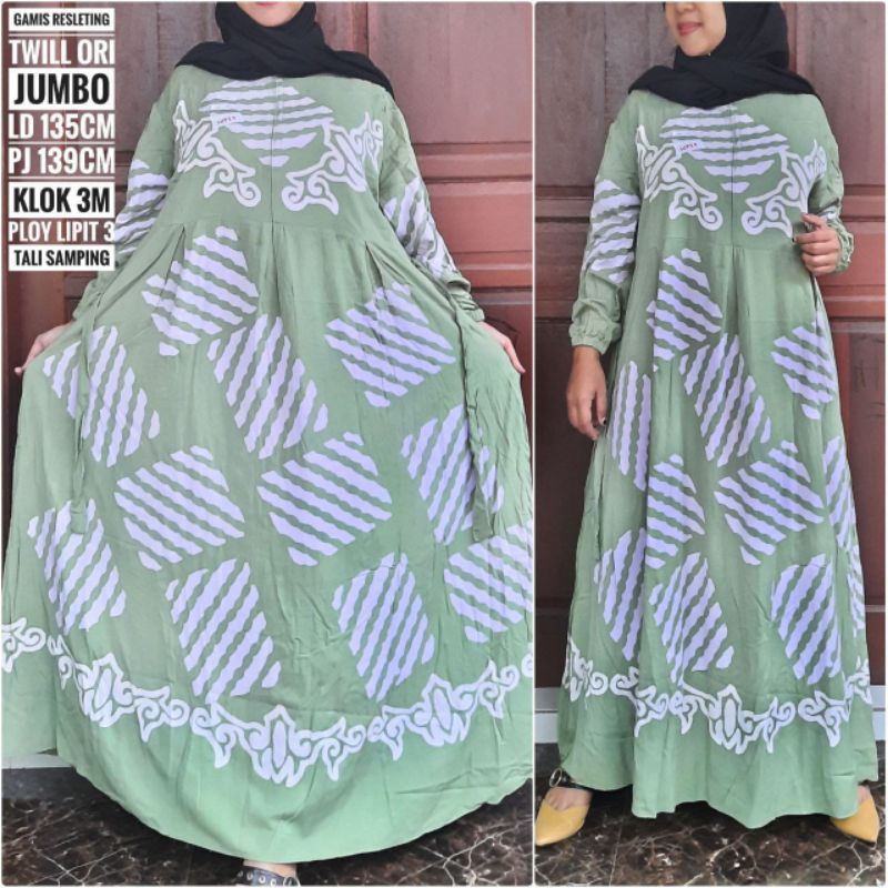 Gamis Twill Ori Jumbo Pekalongan