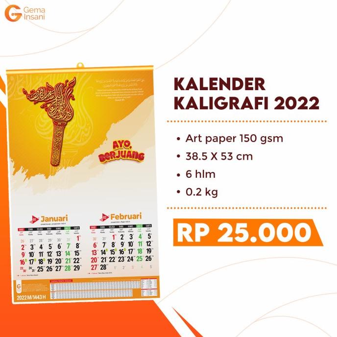 

BISA COD Kalender Kaligrafi 2022 - Gema Insani BERGARANSI Kode 1058