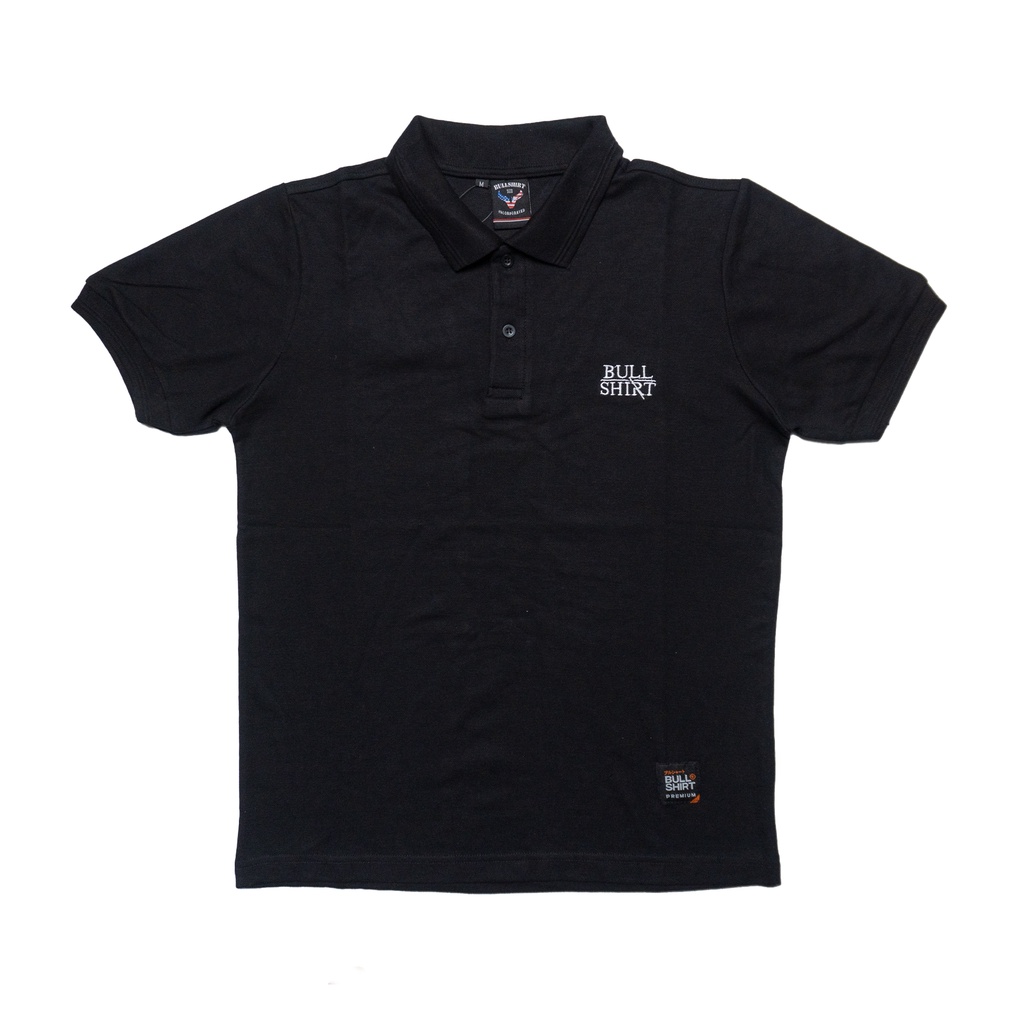 BULLSHIRT Kaos Polo Kerah Pria Distro Original Premium Lacoste Polo Shirt Hitam 04