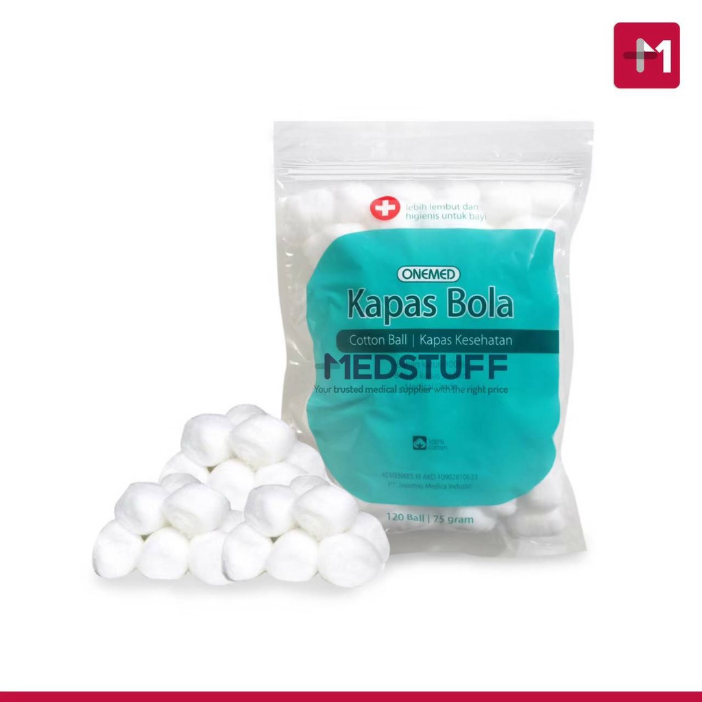 Kapas Bola ONEMED Cotton Ball isi 120 balls
