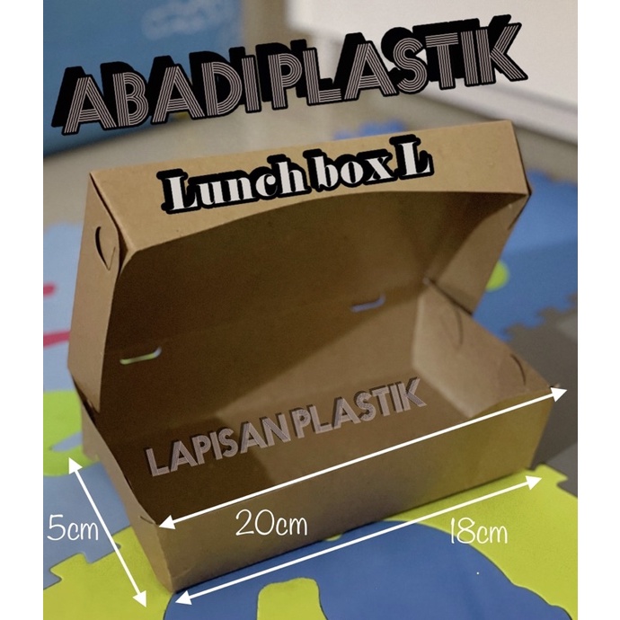 LUNCH BOX L /KARTON KRAFT /DUS NASI /DUS KRAFT-MIN OLDER 50PCS