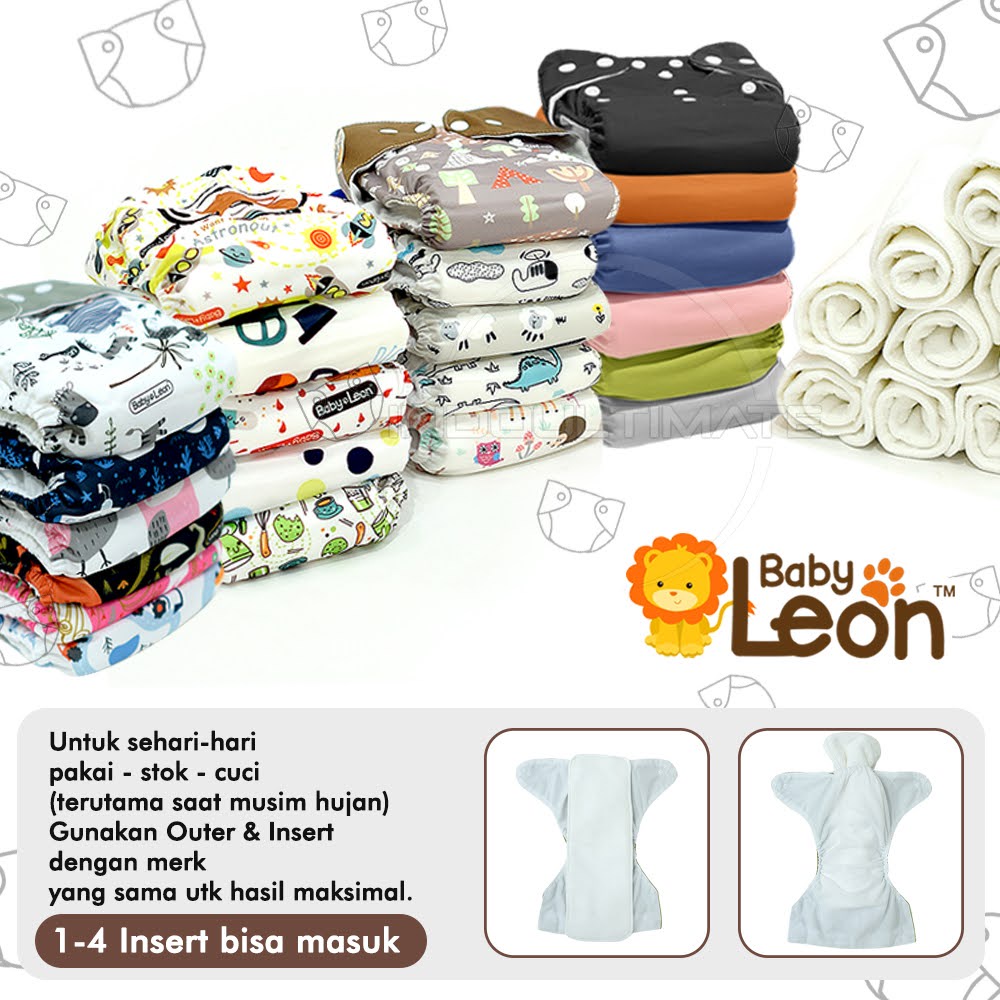 Clodi Popok Cuci Ulang Motif + FREE INSERT BY-82 / BY-830 / BY-831 Cloth diaper Popok Kain Cuci Ulang Bayi