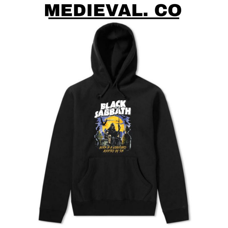 HOODIE JACKET BLACK SABBATH BAND METAL - JAKET LOGO MUSIK ROCK HITAM KUPLUK PRIA WANITA DEWASA