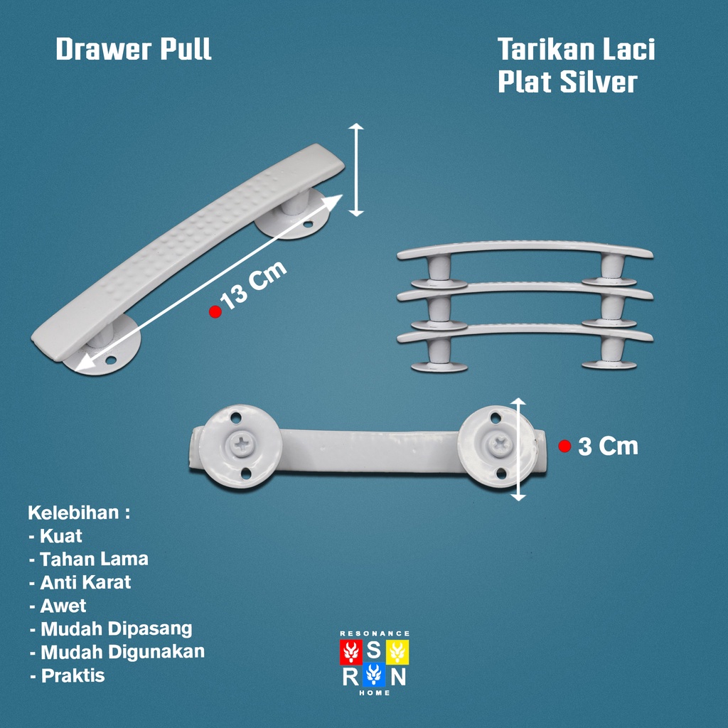 Tarikan Laci Lemari Jendela Plat Coating / Handle Gagang Pintu Drawer Pull Door Knob Resonance Home