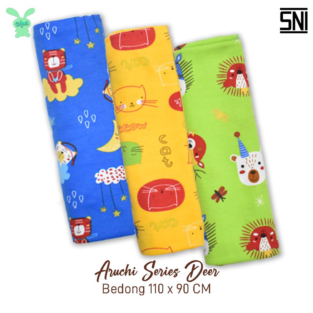 3pcs Bedong Bayi Aruchi Bahan Lembut &amp; Nyaman