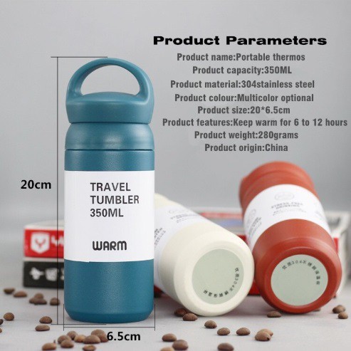 H555 Termos Air Panas Travel Tumbler Stainless Steel 350ml