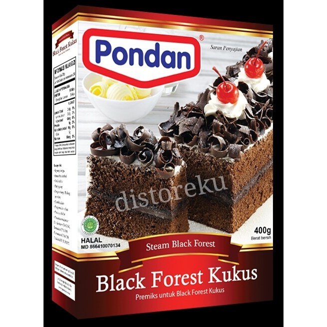 

pondan bubuk instan black forest kukus steam blackforest 400gr