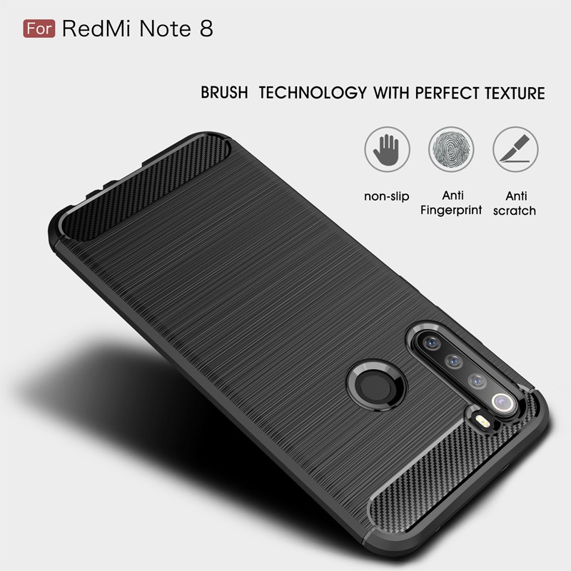 Case Xiaomi Redmi Note 8 Ultra Slim Ipaky Carbon Fiber Premium Softcase Casing HP