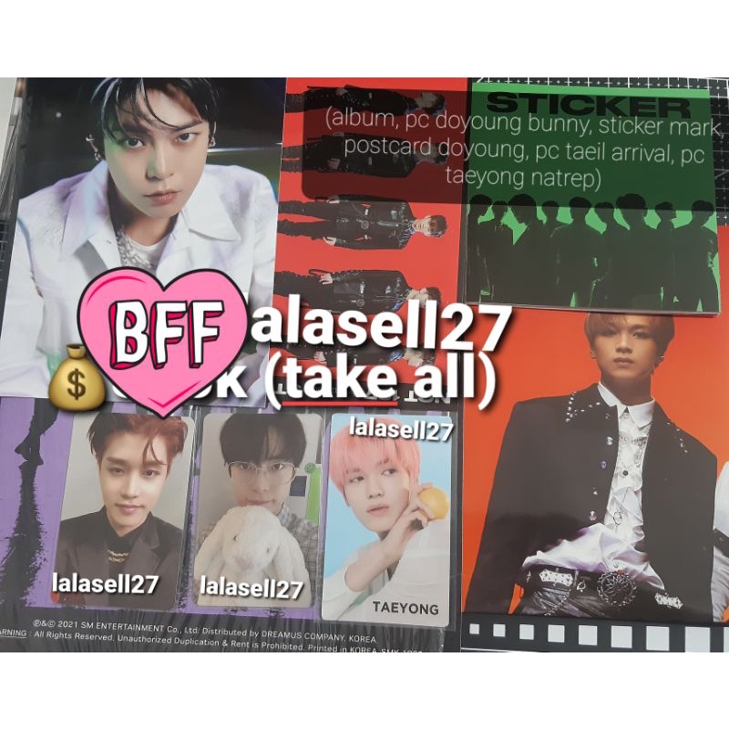 [TAKE ALL ONLY] PC Doyoung Bunny + PC Taeil Arrival + PC Taeyong Natrep + Postcard Doyoung + Sticker