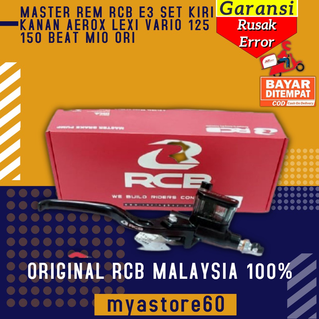 MASTER REM  HANDBRAKE PUMP RCB E3 FULL SET KIRI KANAN YAMAHA AEROX LEXI VARIO 125 150 BEAT MIO ORI