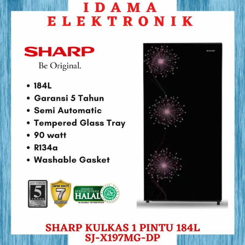 SHARP Kulkas 1 Pintu SJ-X197MG-DP