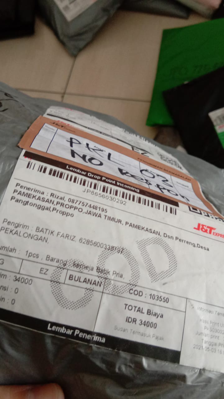 Kemeja Batik Pria New Arrival Distro Batik Pria Bordir Sogan Hrb026