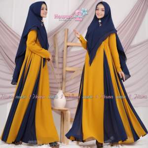 ZAHIDA gamis syari by HAWWA AIWAA