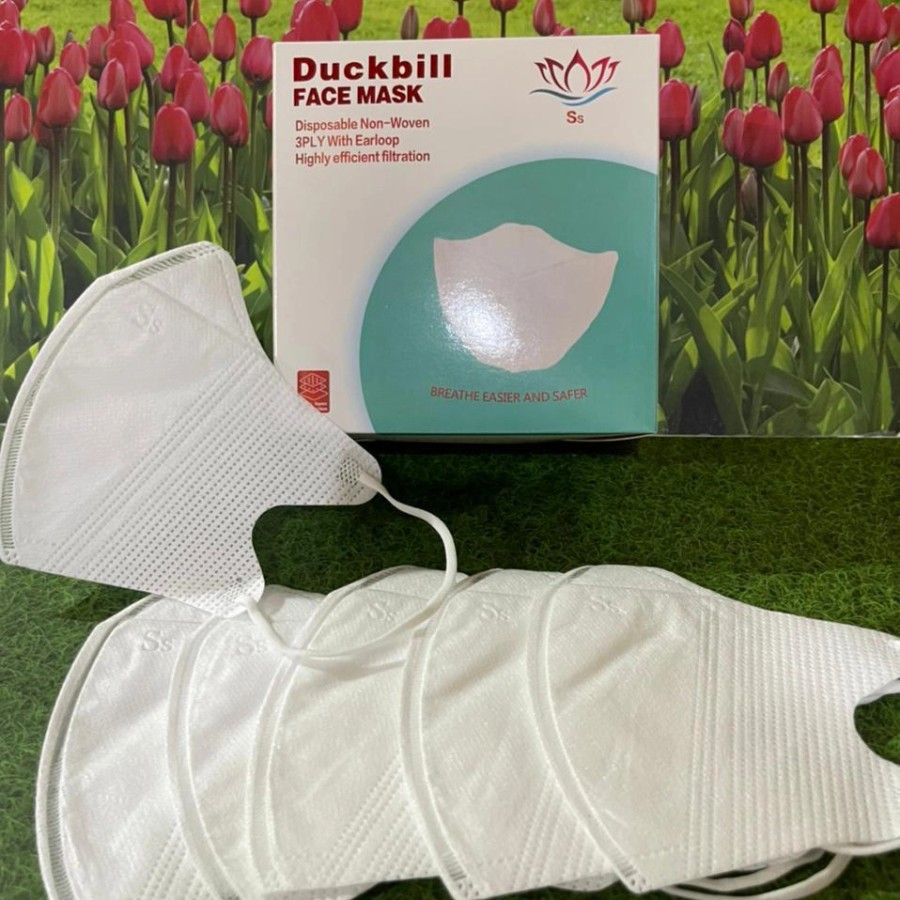 Masker Dukbill Putih 3Ply Isi 50 pcs/Box