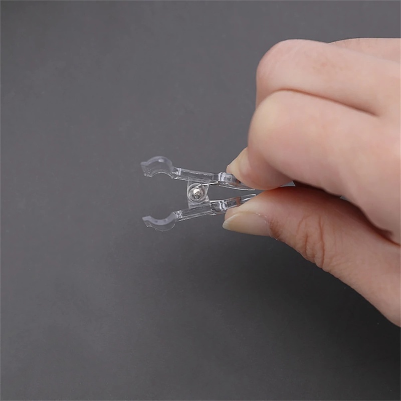 1PC Simple Portable Mini Transparent Long Tail Acrylic Sealing Clip / File Photo Clamp Snack Sealing Clip