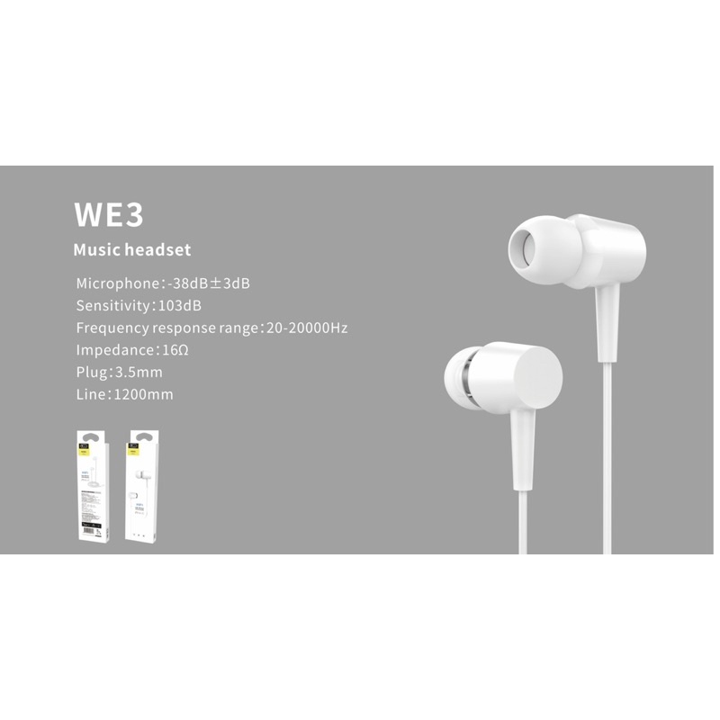 earphone hp handset musik WE3 dan WE4 resong
