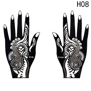 2Pcs Cetakan Stensil Temporer Bentuk Henna Shopee Indonesia