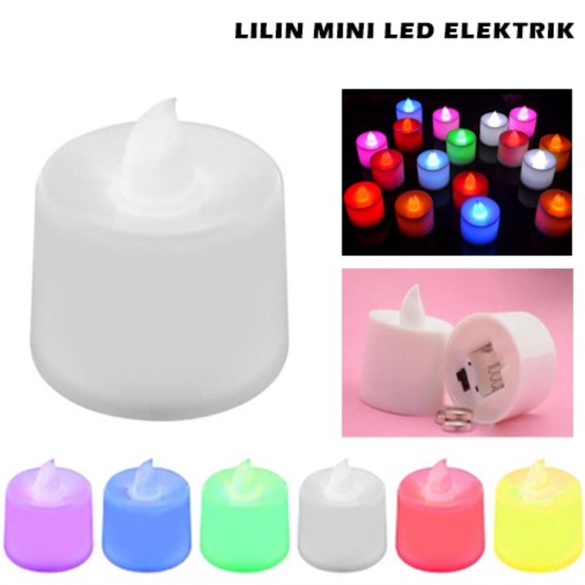 Trend-Lilin Mini LED / Lampu Hias Elektrik Candle Light Lamp Dekorasi Kamar Tidur Rumah Warna Warni