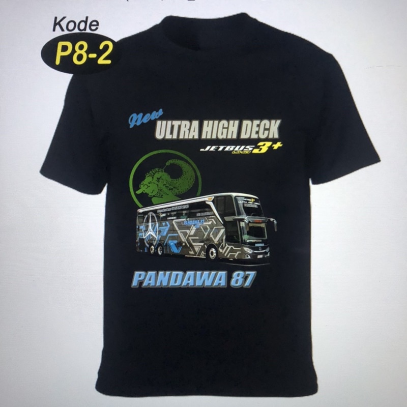 Kaos Bus Bismania Po. PANDAWA 87 UHD Bahan Cotton Combad
