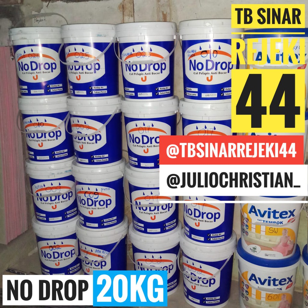  No  Drop  PAIL 20 KG WARNA  LENGKAP Cat  Pelapis Anti Bocor 