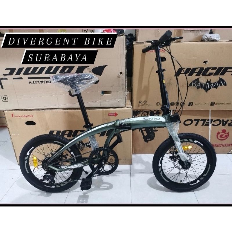 Sepeda Lipat 20 Rubick Gyro Alloy 8 Speed Murah / Folding Bike Ukuran 20 Rubick Gyro Alloy 8 Speed M