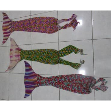 Baju Kostum Renang Mermaid/Putri Duyung Motif RAINBOW (Baju Aril) TOP***