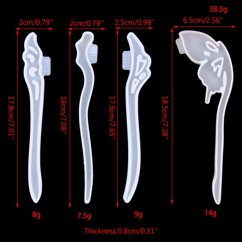 Siy Cetakan Resin DIY Bentuk Jepit Rambut Bahan Silikon Untuk Kerajinan Tangan