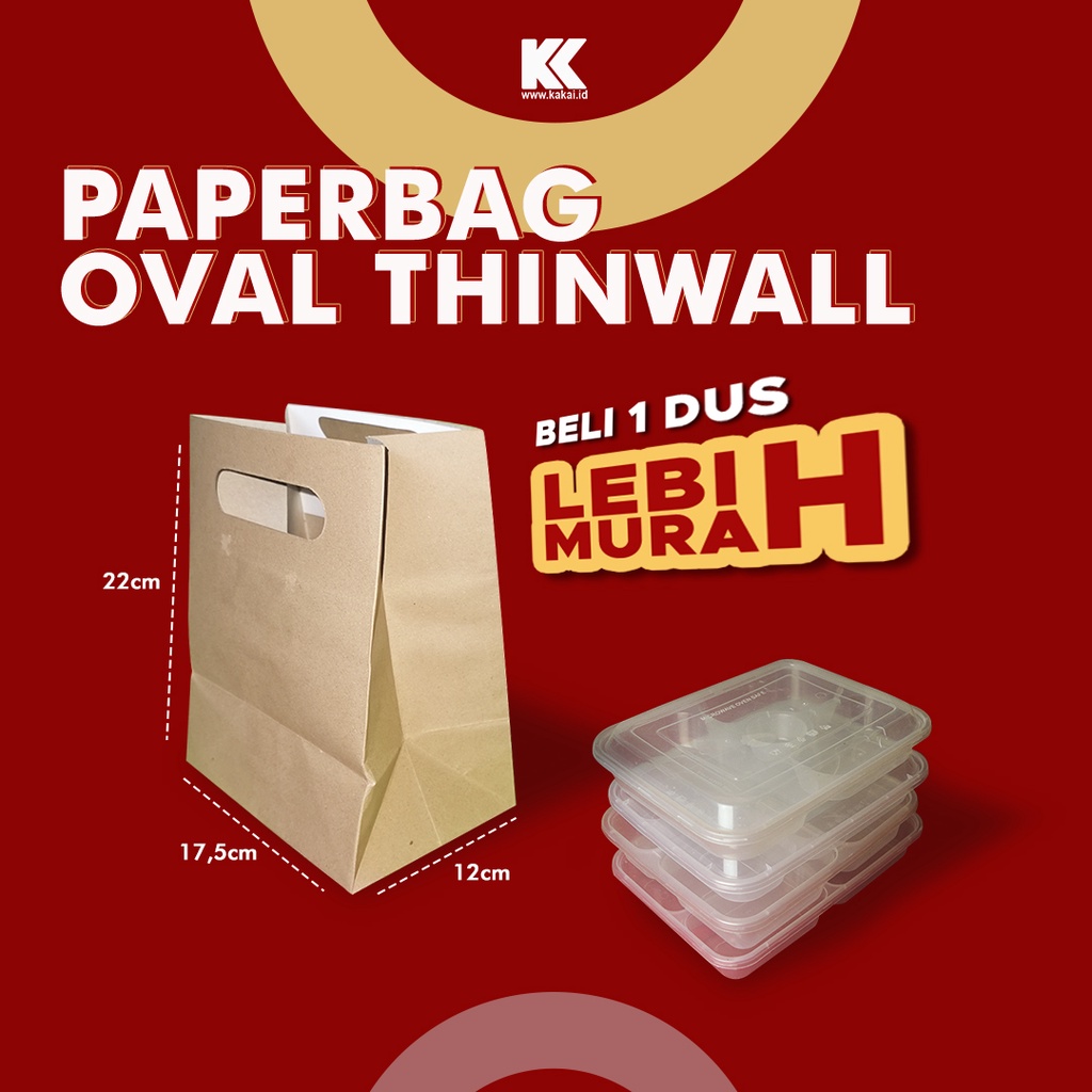 Jual Paperbag Polos Paperbag Oval Thinwall X X Paperbag Kraft Pcs Shopee Indonesia