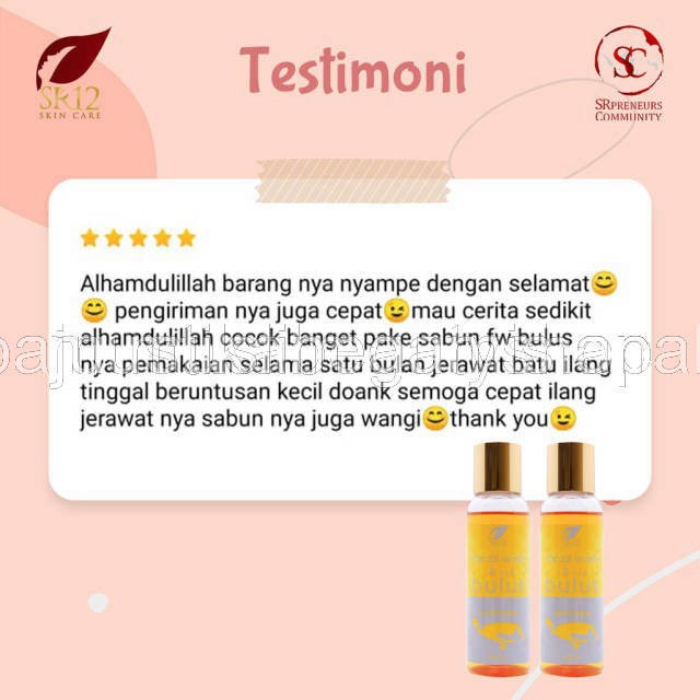 FACIAL WASH BULUS SR12 - sabun bulu TERAMPUH..!!! Sabun Pencerah Wajah Aman Berstandart BPOM