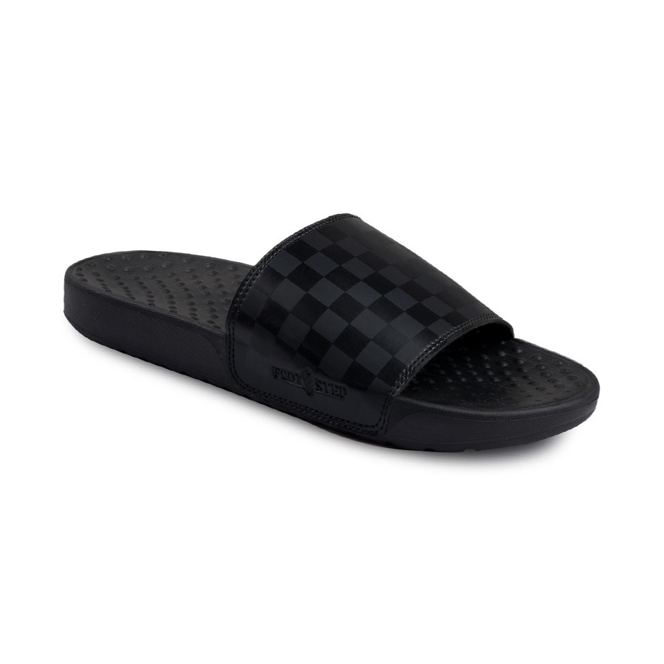 HEXA SHADOW ORIGINAL x FOOTSTEP Sandal Casual Pria Sendal Slide Jalan Santai Harian Slippers Hangout Main Kondangan Lebaran Slop Karet Premium Slip On Remaja Flip Flop Dewasa Sport Men Footwear Big Size Jumbo Ukuran Besar 44 Keren Terbaru Kekinian Branded