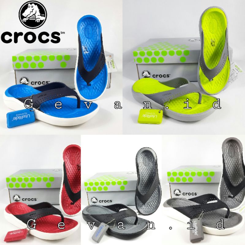 SANDAL CROCS / CROCS LITERIDE FLIP / SANDAL CROCS PRIA / CROCS WANITA / ORIGINAL CROCS