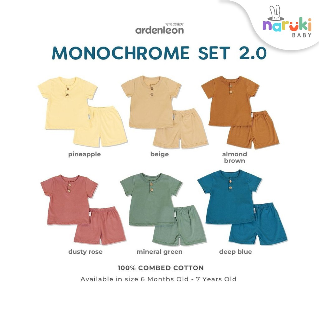 Ardenleon Monochrome Set Kids Arden Leon Baju Setelan Anak (NEW COLOR)