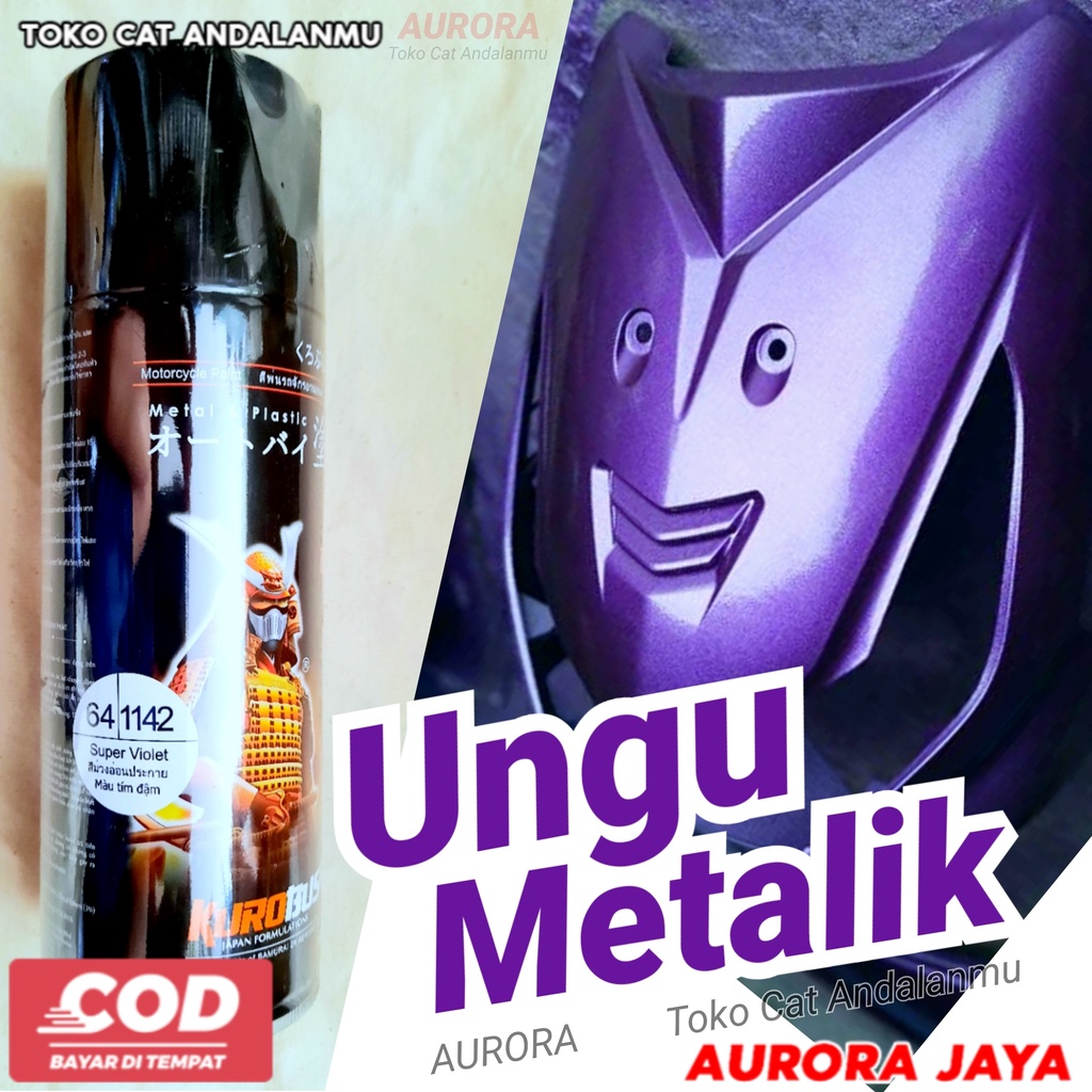 Pilox Samurai Super Violet 1142 Ungu Metalik Metalic Cat Mobil Motor Tahan Bensin Pilok Pylox 400ml 