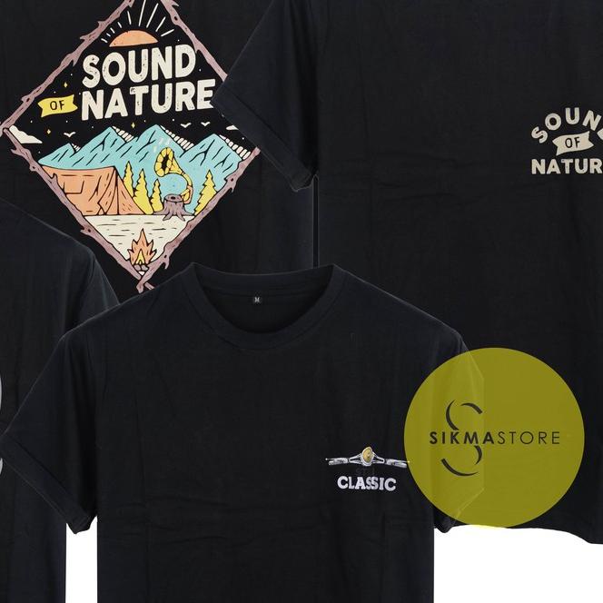 ➣ Kaos Outdoor Kaos Cowok Sablon Belakang/Punggung Motif Adventure Outdoor warna Hitam Kaos Grafis S