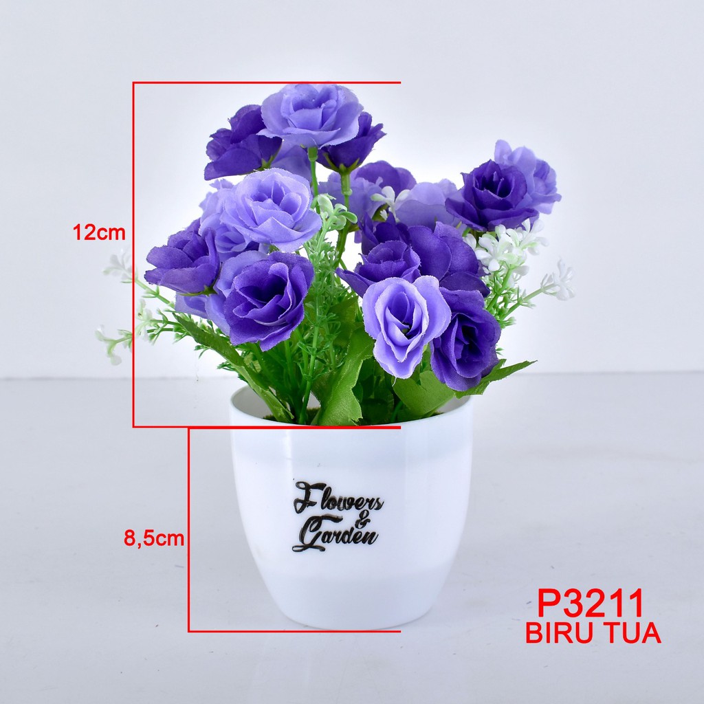 COD/JB TANAMAN BUNGA HIAS POT TANAMAN HIAS DEKORASI RUMAH DAN BUNGA PLASTIK P3211-2