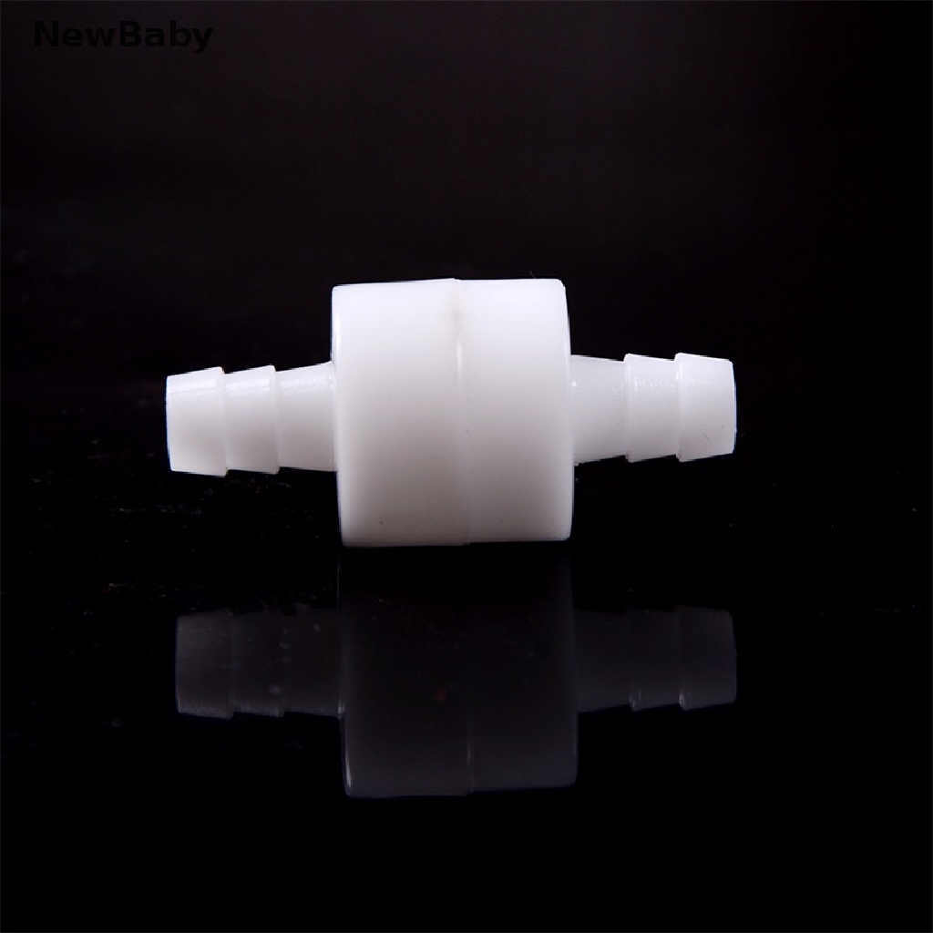 NewBaby 8mm 1/4&quot; White Plastic One Way Inline Check Valve For Fuel Diesel Gas Liquid Air  ID