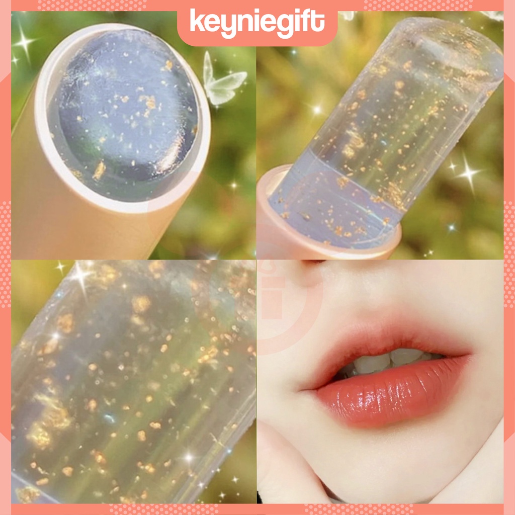 Hanboli Glitter Lip Balm Galaxy 24K Gold White Pelembab Bibir Keyniegift XX023