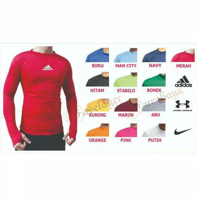 [COD] Baselayer Manset | Manset Baju Olahraga Unisex | Lapis Dalaman Baju Sport | Manset Lengan Panjang Fit