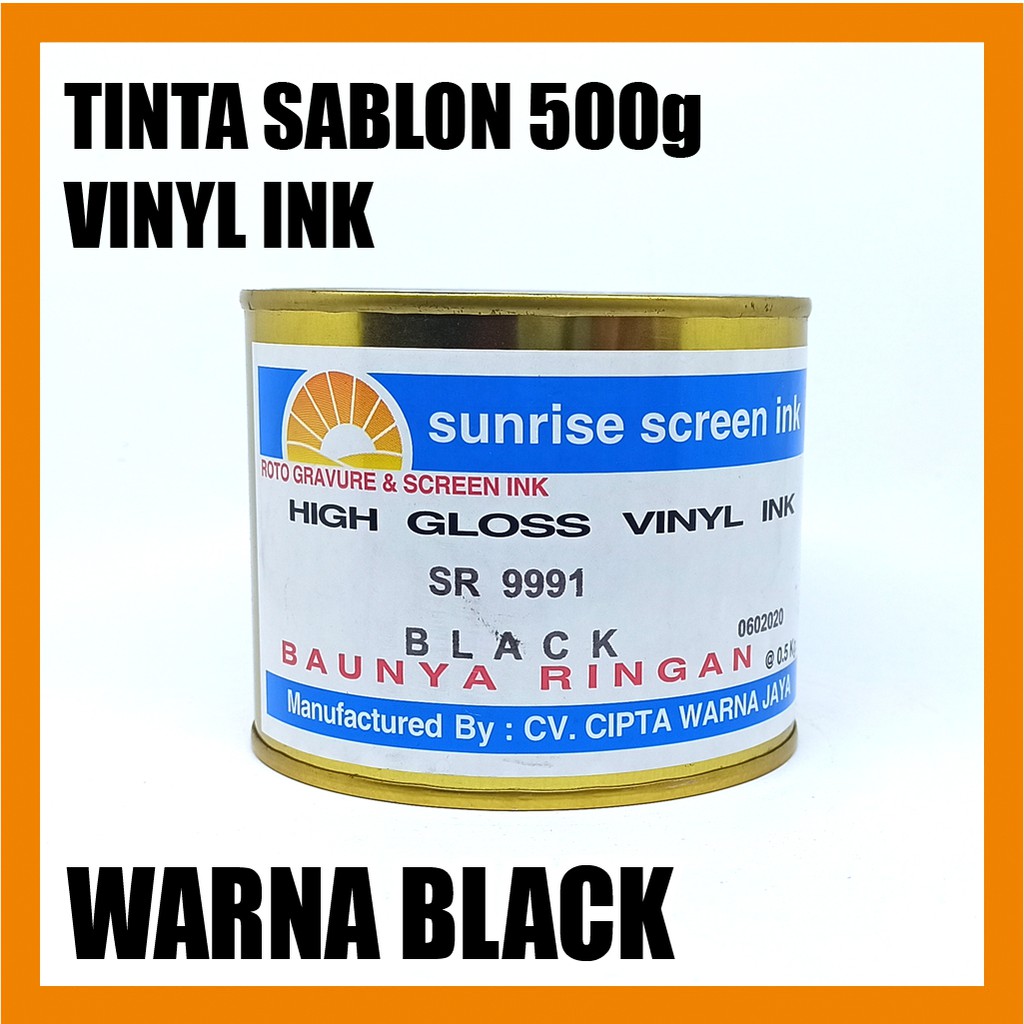 

Tinta/Cat Sablon Vinyl Ink 9991 BLACK 500g